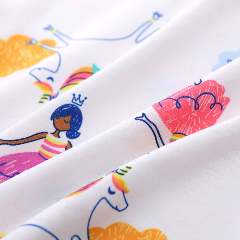 Pizsama baba lányok hercegnő egyszarvú szivárvány nyomott csecsemő gyermek gyermek rövid ujjú ing és hosszú nadrág