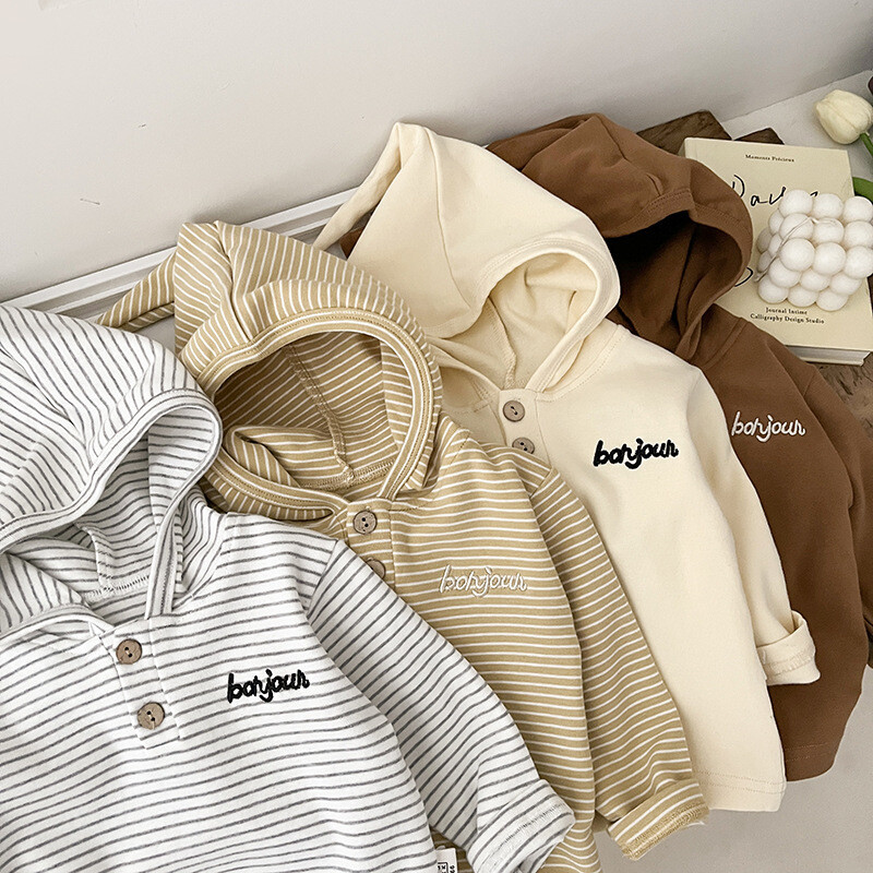 Φούτερ για νεογέννητο μωρό με μακρυμάνικο φθινόπωρο για βρέφη Stirpes Φούτερ για αγόρια κορίτσια Μαλακά βαμβακερά παιδικά μπλουζάκια καθημερινά