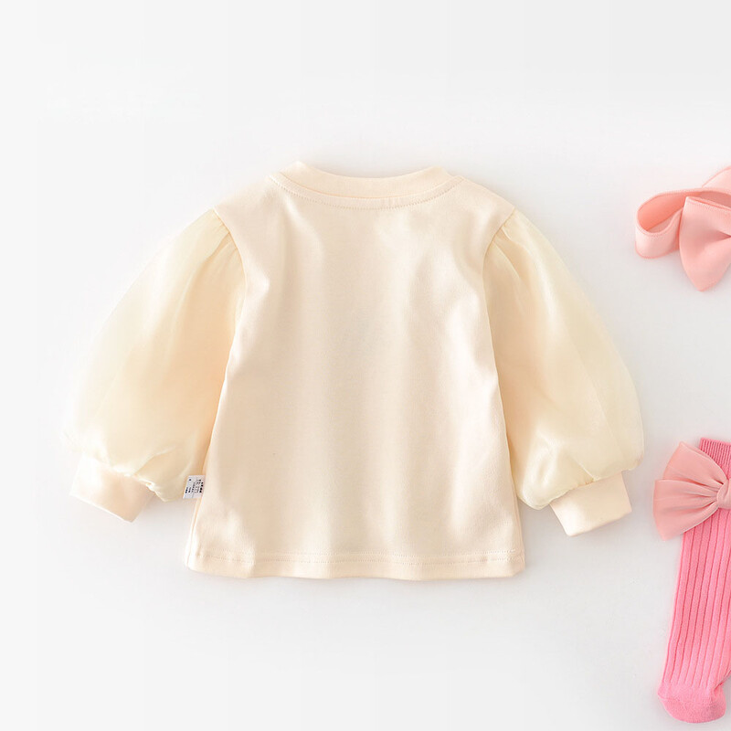 Μακρυμάνικο μπλουζάκια για κοριτσάκια για την άνοιξη του 2025 Χαριτωμένα κινούμενα σχέδια, κουνέλι, μανιτάρι, νήπιο πουκάμισο πουκάμισο για βρέφη, καθημερινά μπλουζάκια