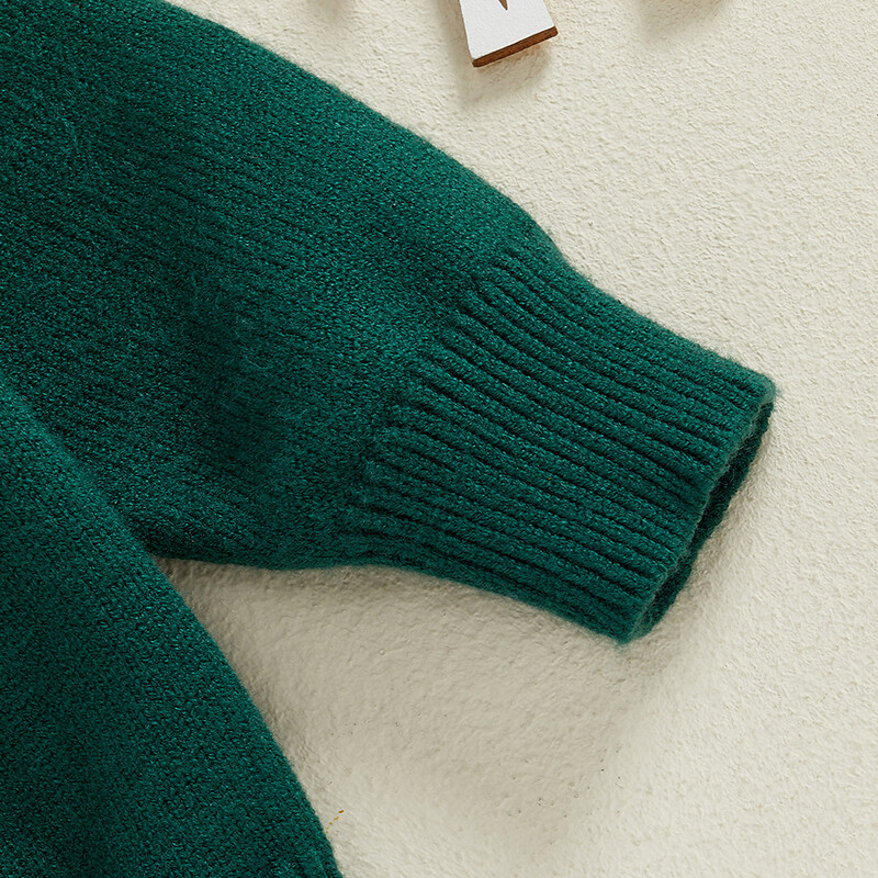 Πλεκτό πουλόβερ 6 μηνών έως 3 ετών για μωρό αγόρι κορίτσι Χριστουγεννιάτικο αρκουδάκι Κέντημα με λαιμόκοψη μακρυμάνικο πουλόβερ πλεκτό μπλουζάκι για το χειμώνα το φθινόπωρο