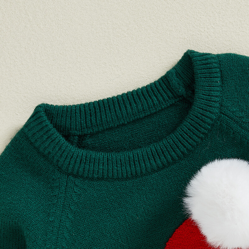 Πλεκτό πουλόβερ 6 μηνών έως 3 ετών για μωρό αγόρι κορίτσι Χριστουγεννιάτικο αρκουδάκι Κέντημα με λαιμόκοψη μακρυμάνικο πουλόβερ πλεκτό μπλουζάκι για το χειμώνα το φθινόπωρο