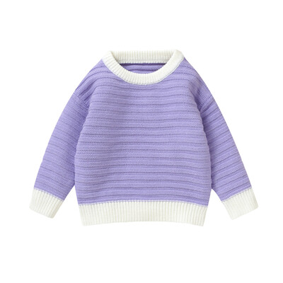 VISgogo 0-3 gadi, maziem bērniem, zēniem, rudens džemperis, kontrasta krāsa, garām piedurknēm, ar izgriezumu, kupli trikotāžas topi