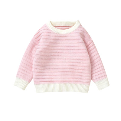 VISgogo 0-3 gadi, maziem bērniem, zēniem, rudens džemperis, kontrasta krāsa, garām piedurknēm, ar izgriezumu, kupli trikotāžas topi