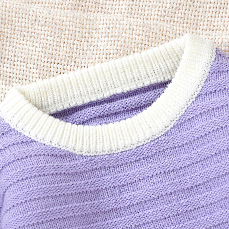 VISgogo 0-3 gadi, maziem bērniem, zēniem, rudens džemperis, kontrasta krāsa, garām piedurknēm, ar izgriezumu, kupli trikotāžas topi