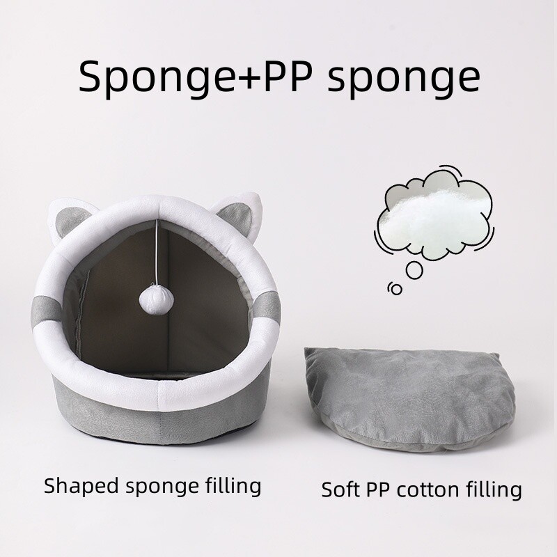 Cat Nest House for Cats Cave Κρεβάτι γατών Κυνοτροφείο Γάτες Four Seasons Universal Semi-Closet Cute and Comfortable Cat Nest Kittens Cave