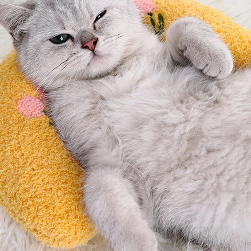 1 db kispárna macskáknak, rendkívül puha, pihe-puha kisállatnyugtató játék, félfánk ölelkező az ízületek megkönnyebbüléséhez