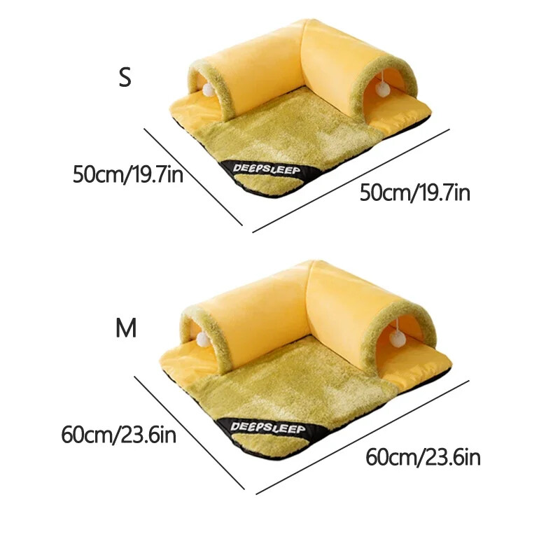 Macskaalagút univerzális levehető meleg macskaház Beltéri macskatevékenységek Játék Szőnyegágy Nappali Csúszásmentes szőnyeg Kisállatjátékok
