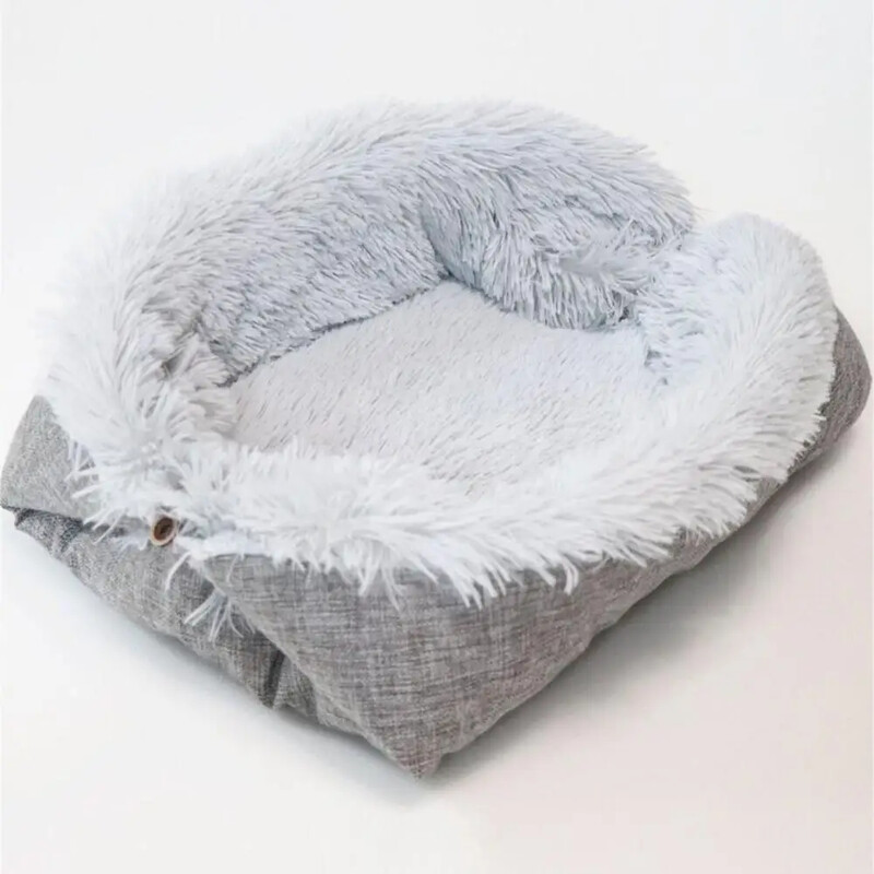 Μαξιλάρι κατοικίδιων ζώων, βελούδινο, διπλό αναδιπλούμενο, πλενόμενο κρεβάτι για όλες τις εποχές, Μάρκα