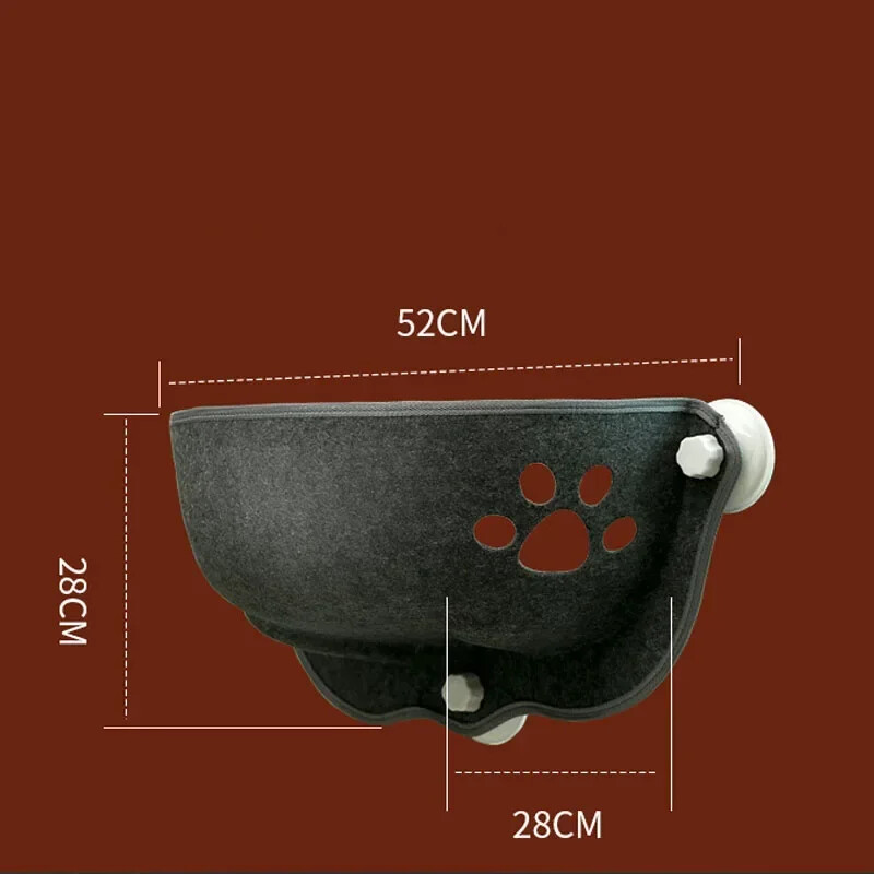 Kaķa loga šūpuļtīkls ar spēcīgiem piesūcekņiem Pet Kitty karājas guļamgultas glabātuve mājdzīvniekam, silts sesku būris saulainas sēdvietas