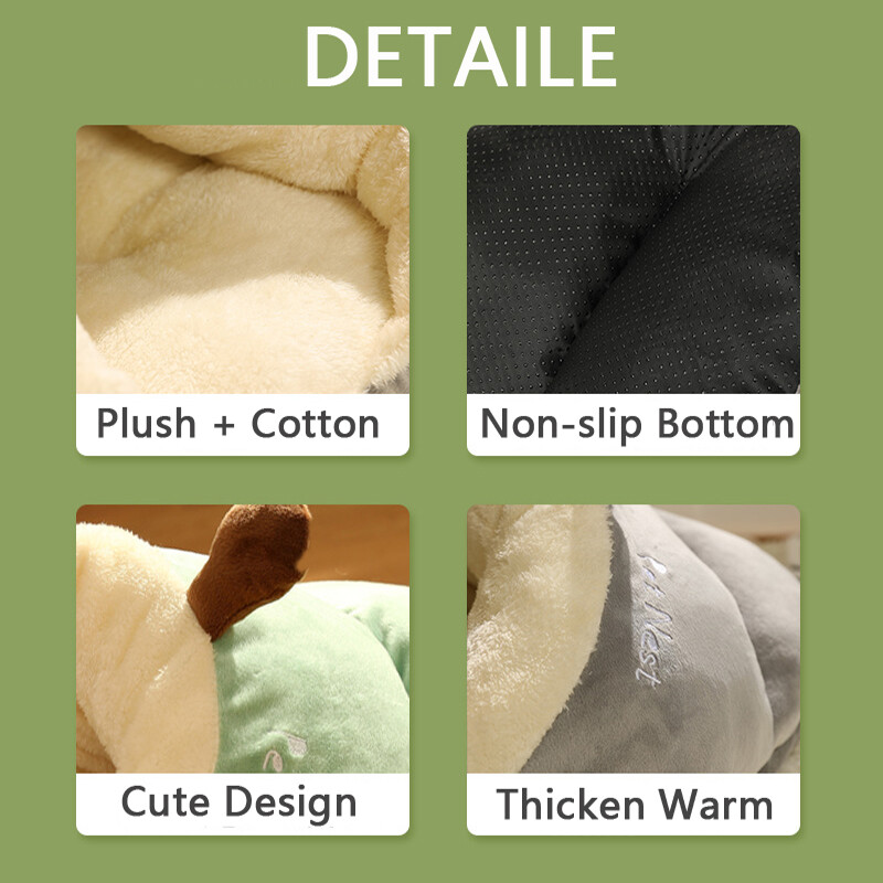 Ziemas silta kaķu gulta Mīksta, mājīga kaķu ala gulta Silta kaķu mājas ligzda kucēnu gulta maziem suņiem kaķiem Kaķu guļammaiss Mājdzīvnieku piederumi