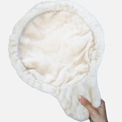 Mīksts kaķu šūpuļtīkls, uzstādāms uz koka guļamvietas, piekārts, biezs plīša 4 krāsas, liela ietilpība, diametrs 30 cm/35 cm.