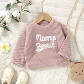 Zīdaiņu mazulis zēns meitene Lielizmēra trikotāžas džemperis Burts kupli ar garām piedurknēm džemperis džemperis krekli Silti rudens ziemas topi Apģērbi