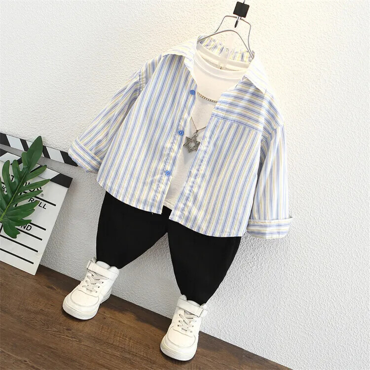 Bērnu moderns, foršs krekls 2023. gada pavasara rudens kolekcijai Jauns zīdaiņu daudzpusīgs top krekls Zēnu ikdienas apģērbs zīdaiņu apģērbs