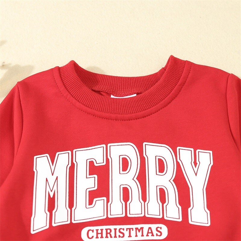 VISgogo 0-3 ετών Νήπιο Κορίτσια Αγόρια Χριστουγεννιάτικο φούτερ Επιστολή τύπωμα με μακρυμάνικο στρογγυλό λαιμό Casual μπλουζάκια πουλόβερ Φθινοπωρινά ρούχα