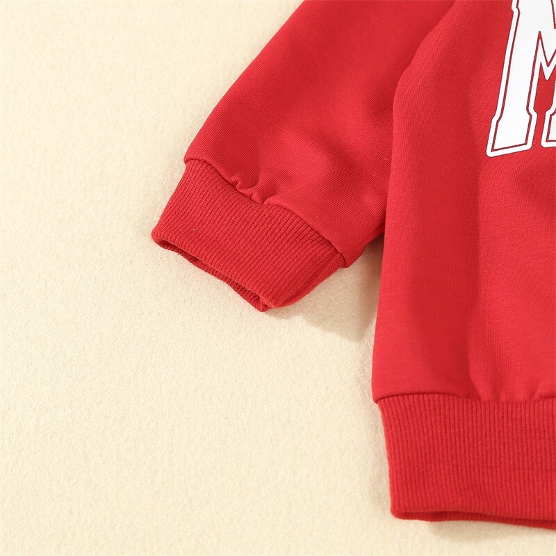 VISgogo 0-3 ετών Νήπιο Κορίτσια Αγόρια Χριστουγεννιάτικο φούτερ Επιστολή τύπωμα με μακρυμάνικο στρογγυλό λαιμό Casual μπλουζάκια πουλόβερ Φθινοπωρινά ρούχα