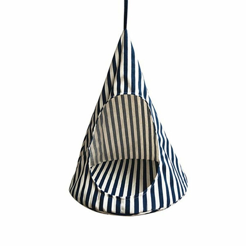 Noņemams kaķu mājdzīvnieku šūpuļtīkls konusveida piekarināms mājas gultas būris mīksts mazgājams mājdzīvnieku telts kaķēnu ligzda