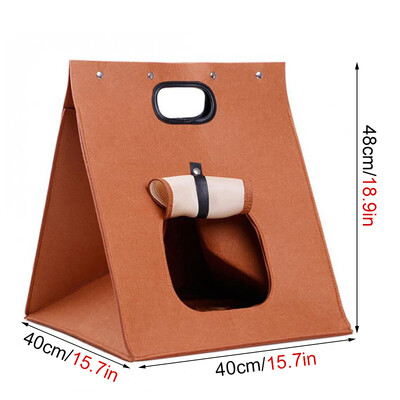 Felt Pet Nest Creative, légáteresztő, összecsukható macskaágyas ház meleg fészek hordható macska hordtáskához a szabadban