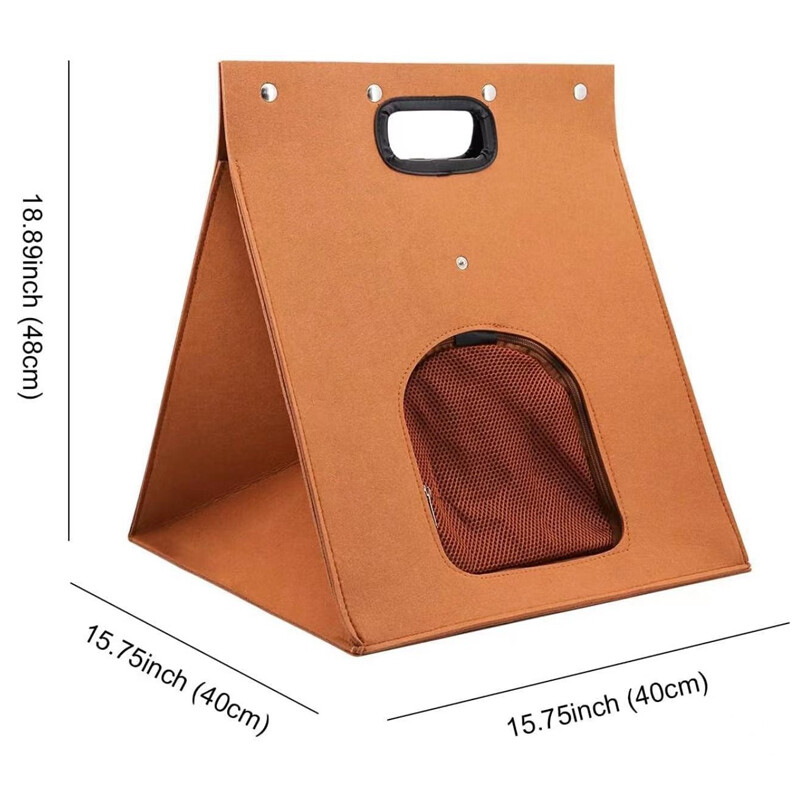 Felt Pet Nest Creative, légáteresztő, összecsukható macskaágyas ház meleg fészek hordható macska hordtáskához a szabadban