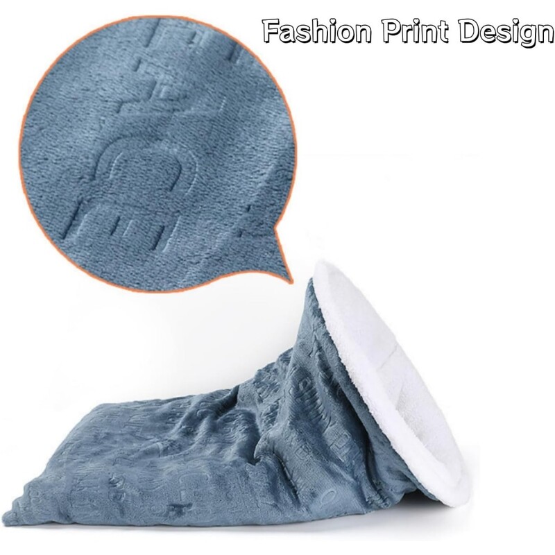 Téli macska hálózsák, új macska hálózsák, puha plüss nagy macskafészek ágy, meleg kisállatszőnyeg macskaágy benti macskáknak és kiskutyáknak