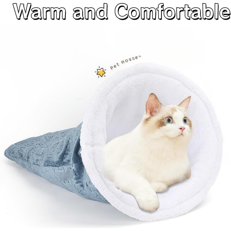 Téli macska hálózsák, új macska hálózsák, puha plüss nagy macskafészek ágy, meleg kisállatszőnyeg macskaágy benti macskáknak és kiskutyáknak