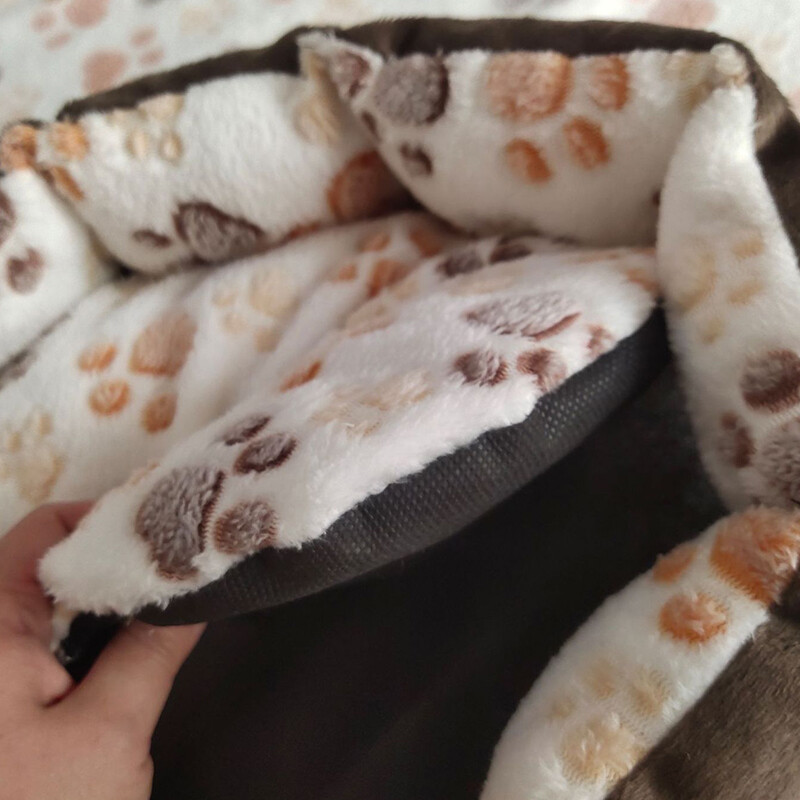 Kisállat kutyaágyak szőnyegek puha plüss meleg kanapé Kennel alvó kosár kis kutyák macska kölyökkutya