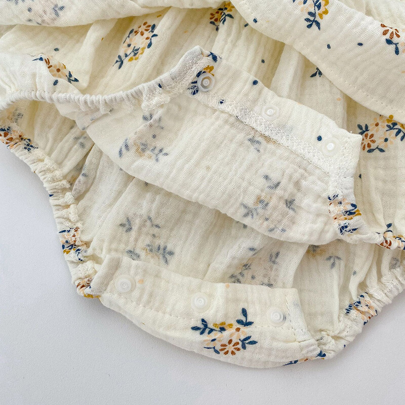 2 ΤΕΜ Καλοκαιρινό λινό Floral Βρεφικό νεογέννητο κοριτσίστικο κορμάκι Active Floral Babe Camisole One Piece Tutu Φόρεμα με Σετ Καπέλο