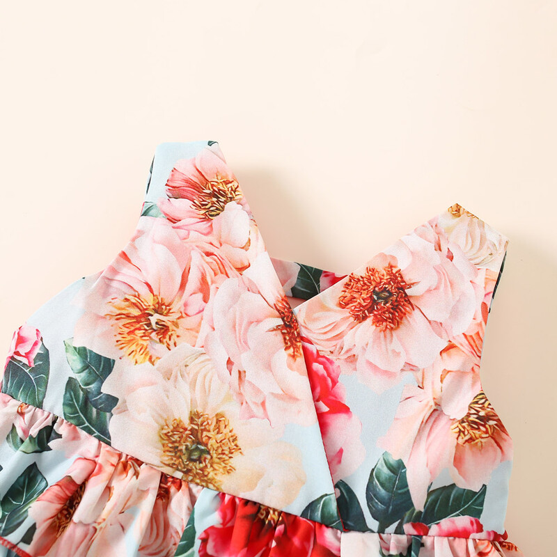 Καλοκαιρινό μωρό φόρεμα με λουλούδια φόρεμα tutu Φόρεμα για πάρτι γενεθλίων κοριτσάκι Βρεφικά ρούχα διακοπών