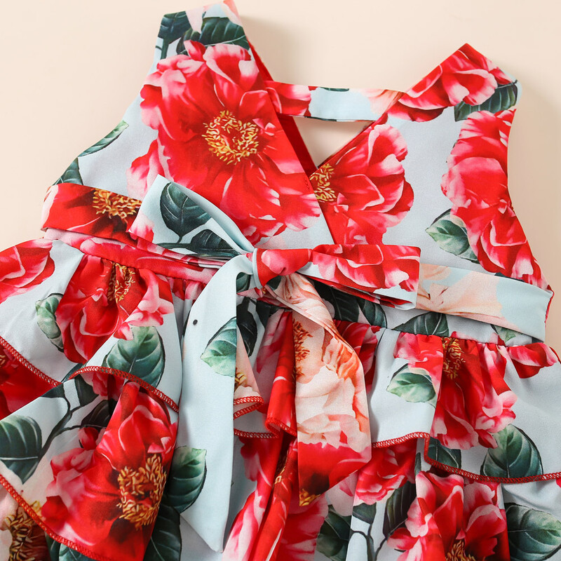 Καλοκαιρινό μωρό φόρεμα με λουλούδια φόρεμα tutu Φόρεμα για πάρτι γενεθλίων κοριτσάκι Βρεφικά ρούχα διακοπών