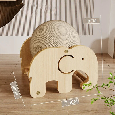 Kaķu skrāpēšanas rotaļlieta Kaķu skrāpējama bumbiņu rotaļlieta Dabīga sizala virve Kaķu skrāpējama bumbiņu skrāpēja ar bumbu kaķa vingrošanas ratu kaķiem