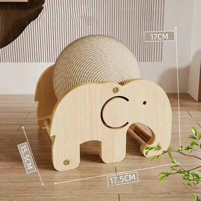 Kaķu skrāpēšanas rotaļlieta Kaķu skrāpējama bumbiņu rotaļlieta Dabīga sizala virve Kaķu skrāpējama bumbiņu skrāpēja ar bumbu kaķa vingrošanas ratu kaķiem