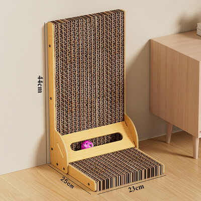 L-veida kaķu skrāpējamais dēlis kaķu rotaļlietas no koka, nodilumizturīgas un skrāpējumiem izturīgas.