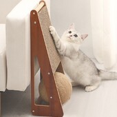 Kaķu skrāpēšanas dēlis divējāda pielietojuma videi draudzīga sizala skrāpējamā bumba, nodilumizturīga slīpēšanas ķepu rotaļlieta, mājdzīvnieku piederumi