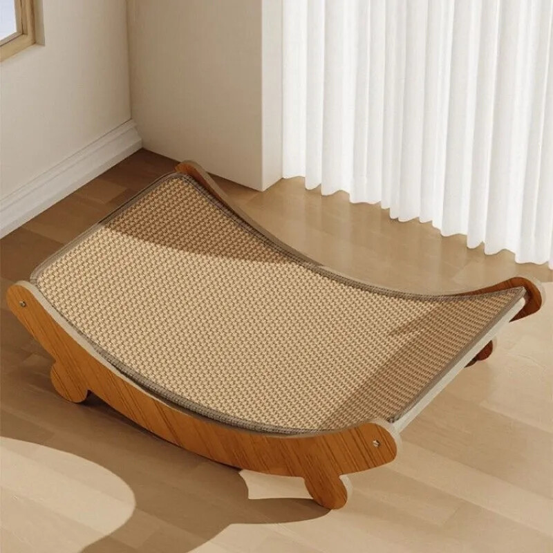 Koka kaķu skrāpēšanas paliktņi Daudzfunkciju kaķu guļamgulta Noņemama nodilumizturīga kaķu skrāpējumu dēlis Kaķēnu slīpēšanas kaķu rotaļlietas