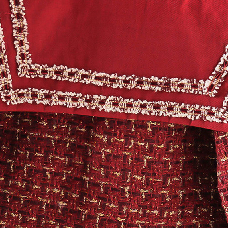 Melario Fashion Παιδικά Κοριτσίστικα Σετ Καρό Ρούχα Πριγκίπισσα Φθινοπωρινό Βρεφικό Παιδικό Μακρυμάνικο Πανωφόρι+Τάνκ-Φόρεμα 2τμχ Γλυκό κοστούμι