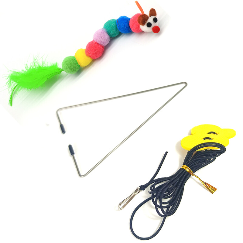 1 gab. Durvīs iekarināma kaķu tārpu rotaļlieta, rotaļlieta garlaicīgiem iekštelpu kaķiem. Interaktīva rotaļlieta kaķēns visām šķirnēm Medības un garlaicības vingrinājumi