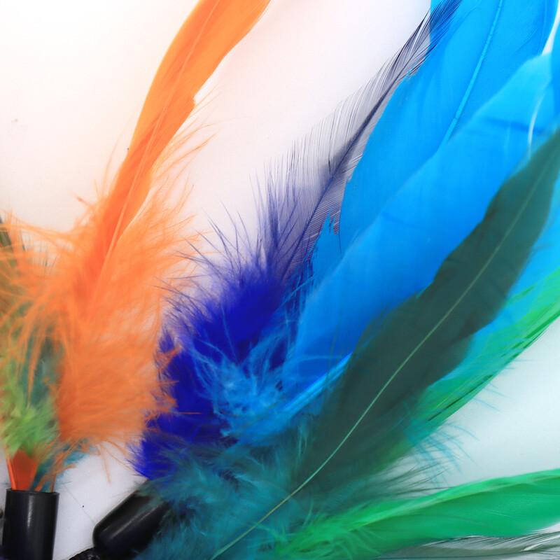 5Gb kaķu spalvu rotaļlietas Interaktīvas rotaļlietas Teaser Uzpildes nomaiņas spalva ar zvaniņu kaķēnu kaķēnu skrāpēšanai iekštelpās