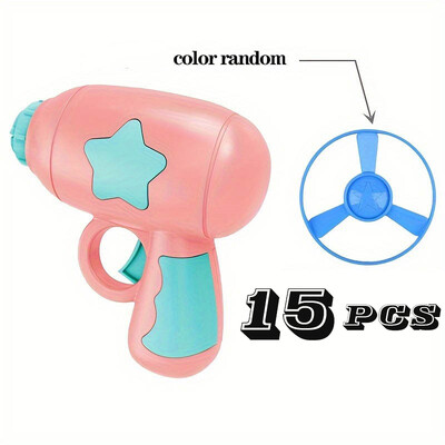 1 szett macskajáték interaktív kisállatjáték oktatóindító 15 db repülő korong enyhe hanggal Kiscica játék játék kisállat macska tartozékok