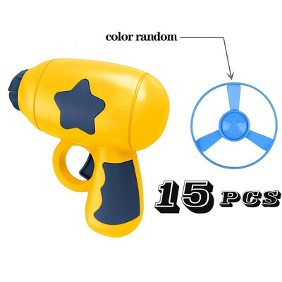 1 szett macskajáték interaktív kisállatjáték oktatóindító 15 db repülő korong enyhe hanggal Kiscica játék játék kisállat macska tartozékok