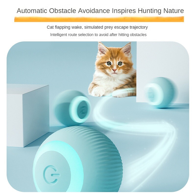 Automatic Moving Cats Toy Interactive Ball Rechargeable Rolling Electric Ball Home Αξεσουάρ για κατοικίδια Πράγματα για προμήθειες