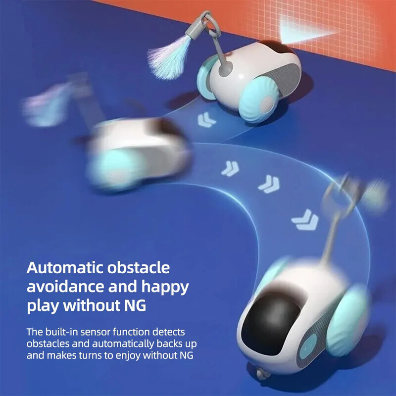Távirányítós macskajáték Smart Car Interaktív macskajáték Self Play Automatikus mozgó macskajáték macskáknak Unalomcsillapítók Szórakoztató macskajáték