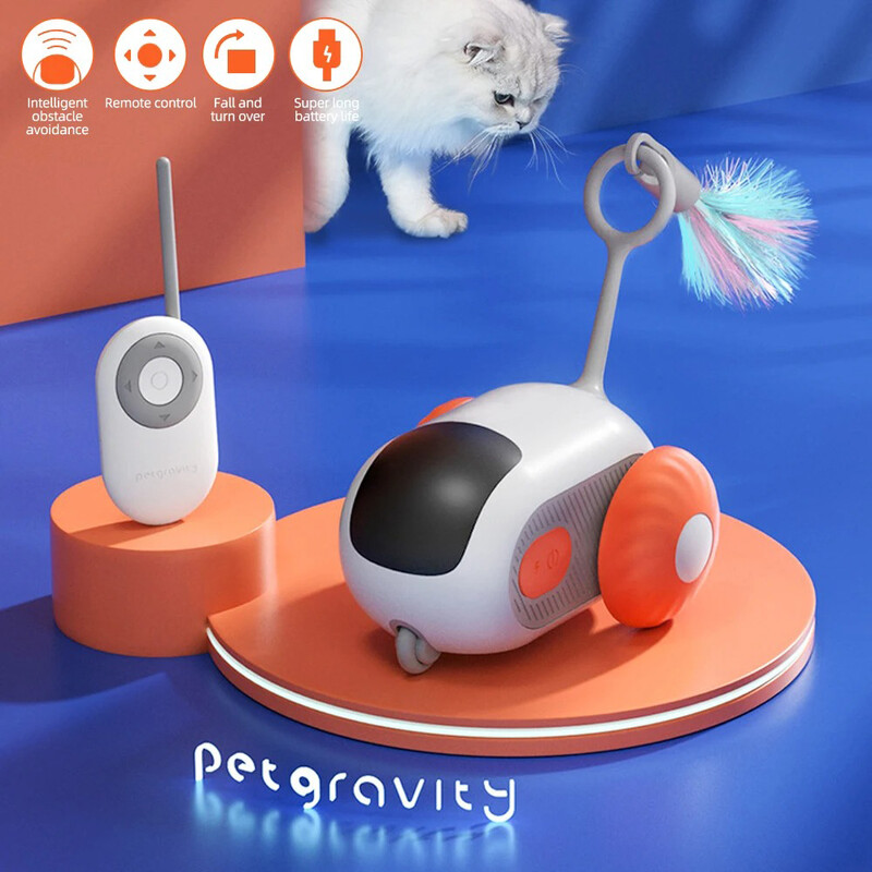 Távirányítós macskajáték Smart Car Interaktív macskajáték Self Play Automatikus mozgó macskajáték macskáknak Unalomcsillapítók Szórakoztató macskajáték