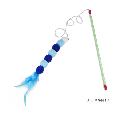 1 db. Jauna elastīga aukla, imitēta kažokādas, smieklīga kaķu nūja, kas piemērota kaķiem