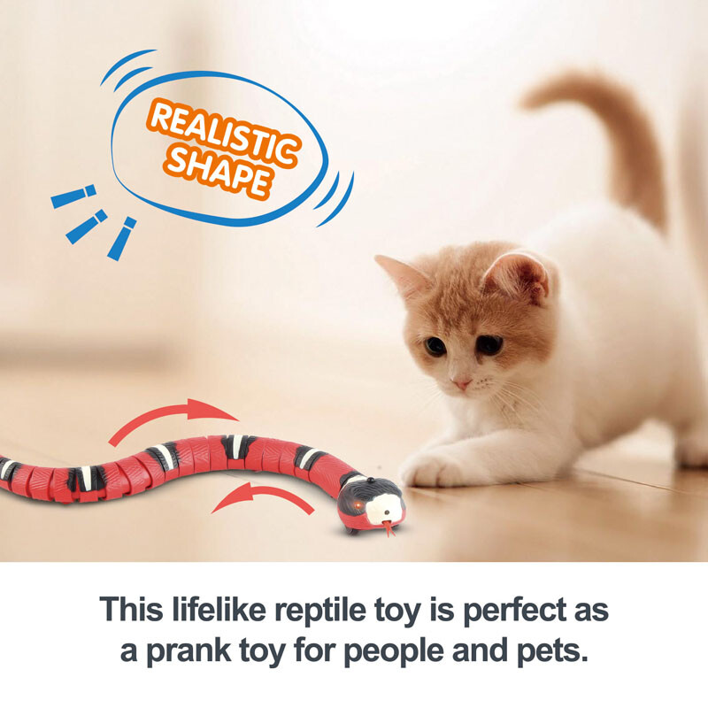 Pet Cat Toys Interactive Smart Sensing Snake TeaseToys Automatic Sensing Έξυπνη αποφυγή εμποδίων Εσωτερικά αναλώσιμα Play Cat