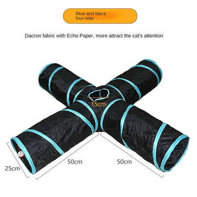 Kaķu tuneli salokāmi mājdzīvnieku piederumi Cat STY Pass Play tuneli kaķu rotaļlieta elpojošs urbjmašīnas iekštelpu papīram