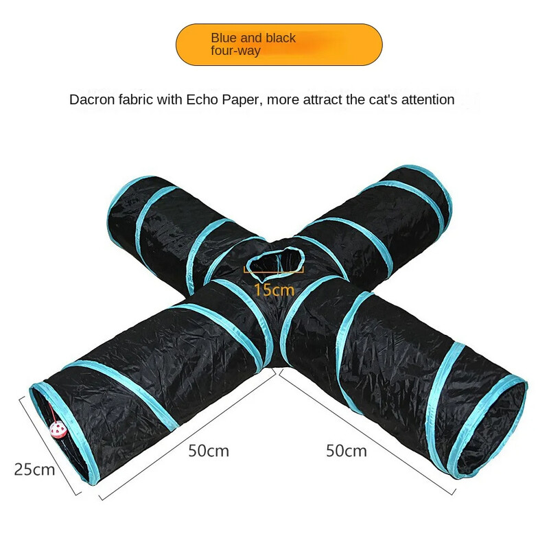 Kaķu tuneli salokāmi mājdzīvnieku piederumi Cat STY Pass Play tuneli kaķu rotaļlieta elpojošs urbjmašīnas iekštelpu papīram
