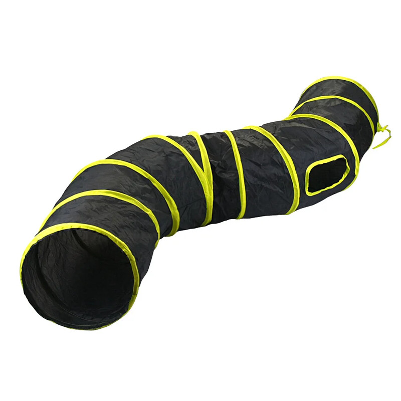 Dzeltens kaķa tunelis Kaķu urbis cauri slīdošai zemei Pūķis salokāms lolojumdzīvnieku tuneļi Truši Smieklīga kaķa rotaļlieta rotaļlieta kaķiem