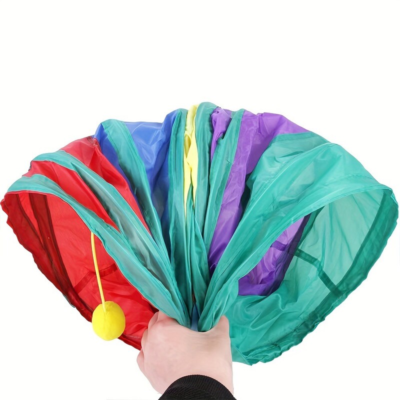 Macska alagút összecsukható macska alagút kisállat kellékek Cat STY Pass Play Tunnel Cat játék lélegző fúró hordó beltéri hangos papírokhoz