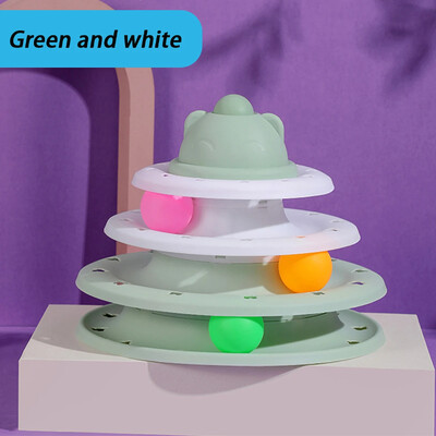 4 szintes macskajáték torony forgótányér görgős labdák játékok interaktív intelligencia képzési pálya rejtvények vicces játékok kiegészítők