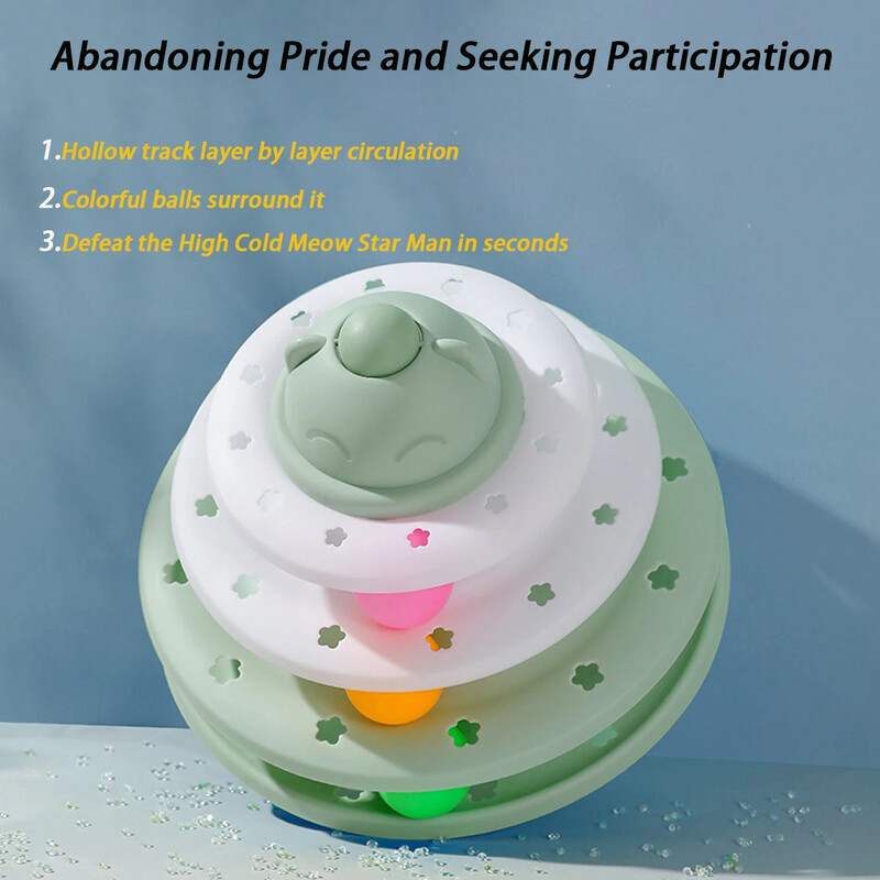4 szintes macskajáték torony forgótányér görgős labdák játékok interaktív intelligencia képzési pálya rejtvények vicces játékok kiegészítők