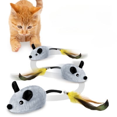 Αυτόματη ανίχνευση Mouse Moving Cat Toys Electronic Squeaky Mice Moving Cat Mouse Toy for kitten indoor/outdoor κατοικίδιο σκύλος Άσκηση